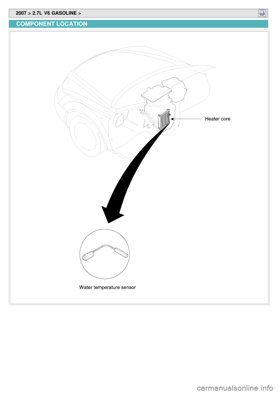 KIA CARNIVAL 2007  Workshop Manual  2007 > 2.7L  V6 GASOLINE > 
COMPONENT LOCATION 