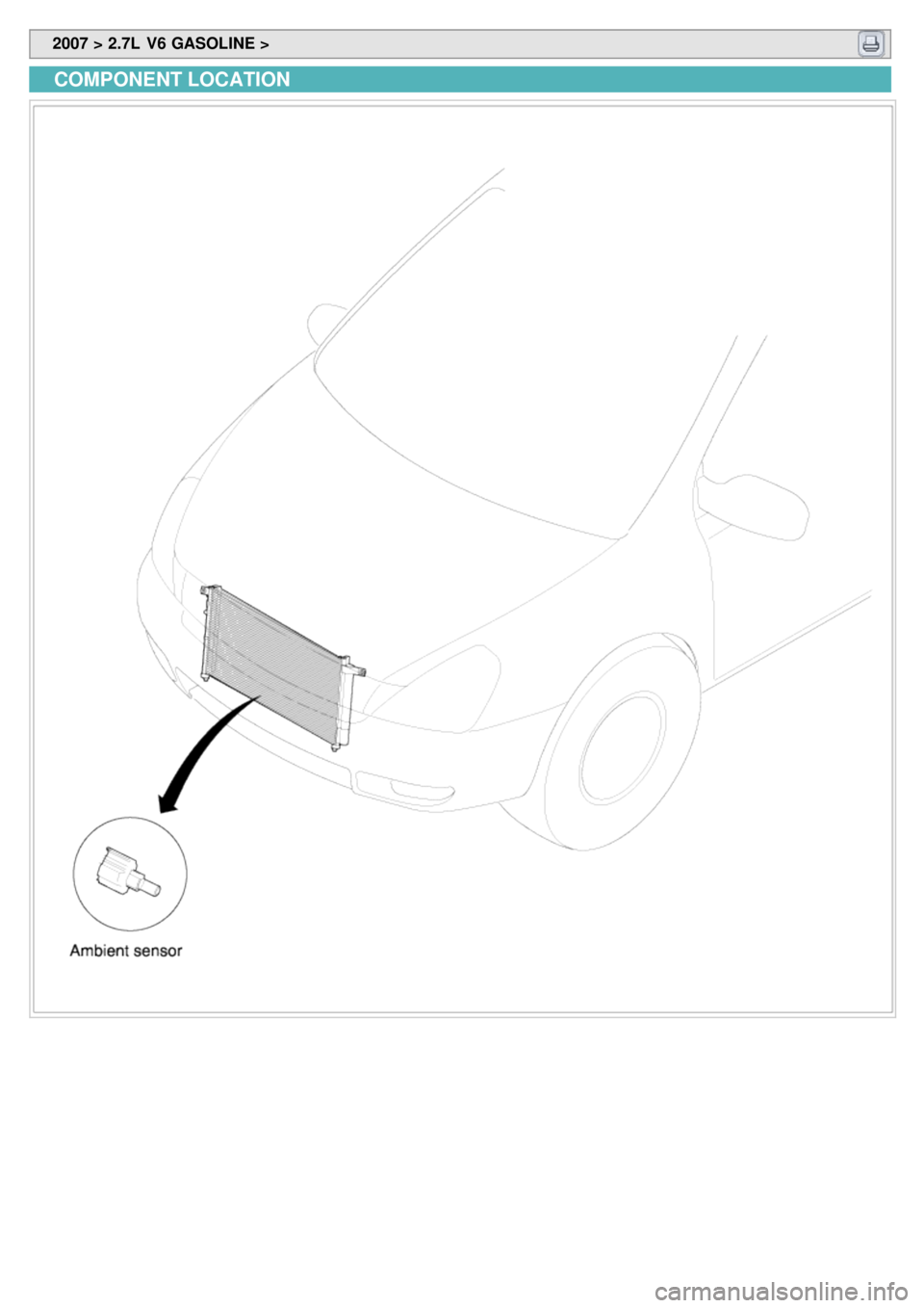 KIA CARNIVAL 2007  Workshop Manual  2007 > 2.7L  V6 GASOLINE > 
COMPONENT LOCATION 