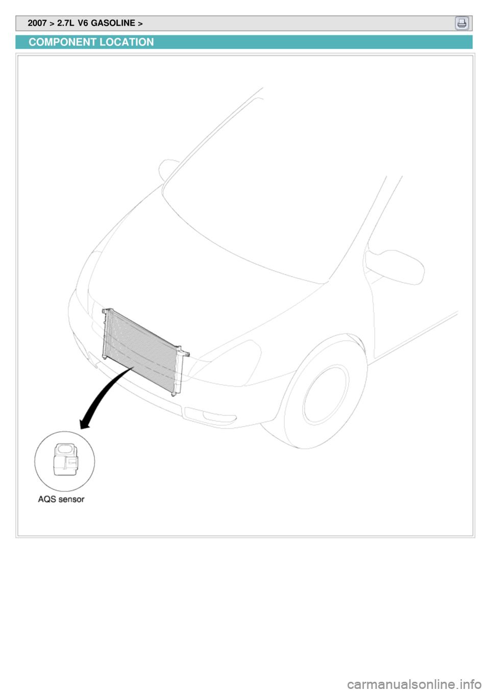 KIA CARNIVAL 2007  Workshop Manual  2007 > 2.7L  V6 GASOLINE > 
COMPONENT LOCATION 