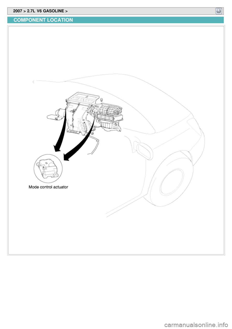 KIA CARNIVAL 2007 Workshop Manual 2007 > 2.7L V6 GASOLINE >
COMPONENT LOCATION KIA CARNIVAL 2007 Workshop Manual 2007 > 2.7L V6 GASOLINE >
COMPONENT LOCATION