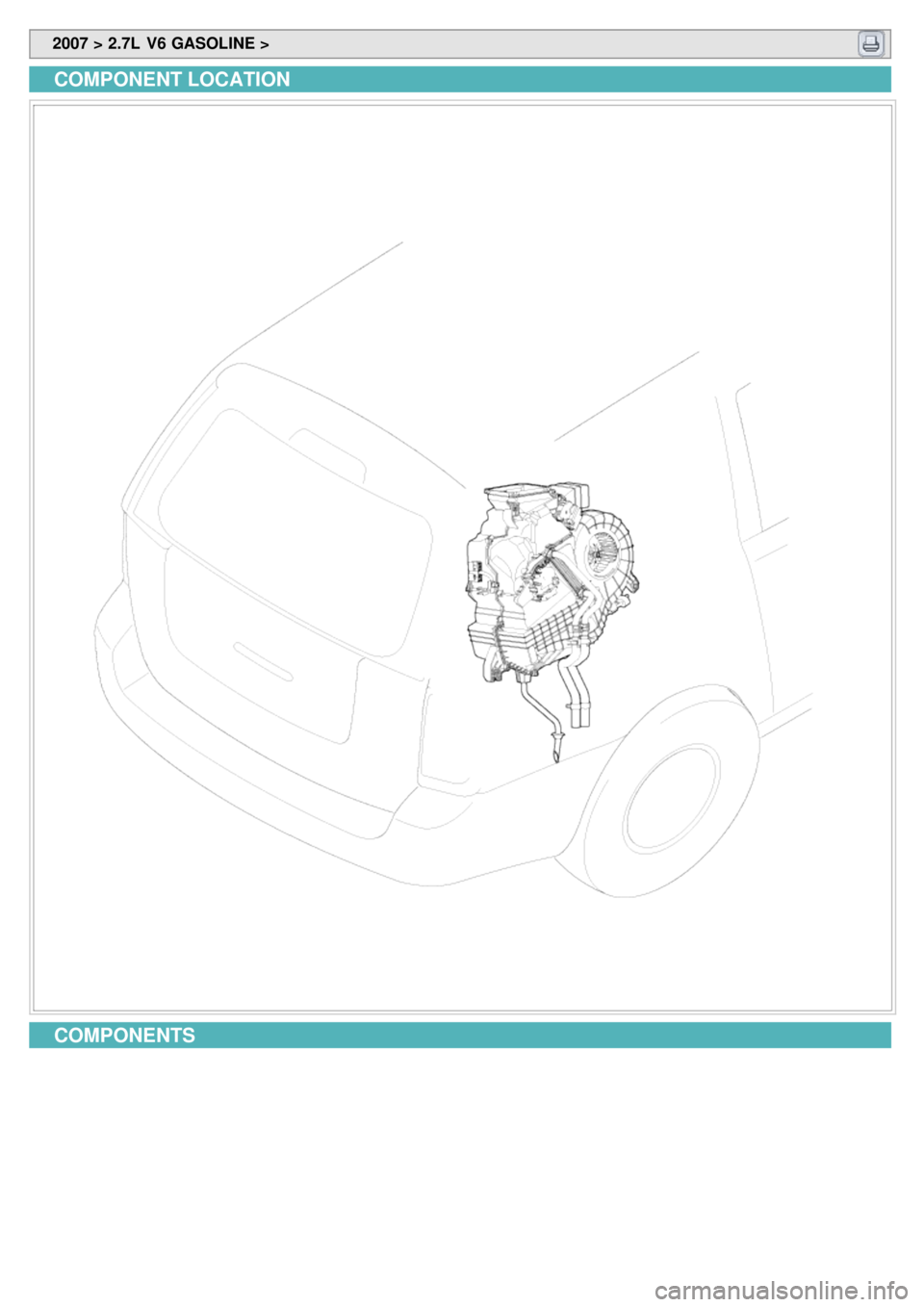 KIA CARNIVAL 2007  Workshop Manual  2007 > 2.7L  V6 GASOLINE > 
COMPONENT LOCATION
COMPONENTS 