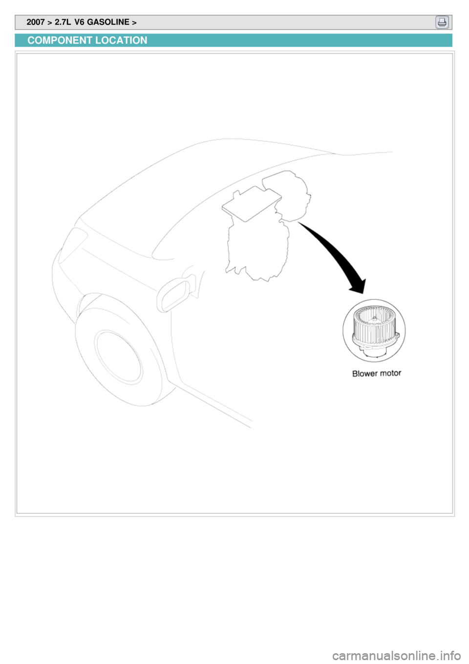 KIA CARNIVAL 2007 Workshop Manual 2007 > 2.7L V6 GASOLINE >
COMPONENT LOCATION KIA CARNIVAL 2007 Workshop Manual 2007 > 2.7L V6 GASOLINE >
COMPONENT LOCATION