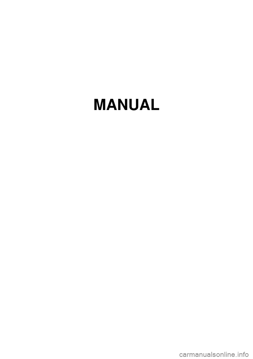 KIA CARNIVAL 2007 Workshop Manual MANUAL KIA CARNIVAL 2007 Workshop Manual MANUAL