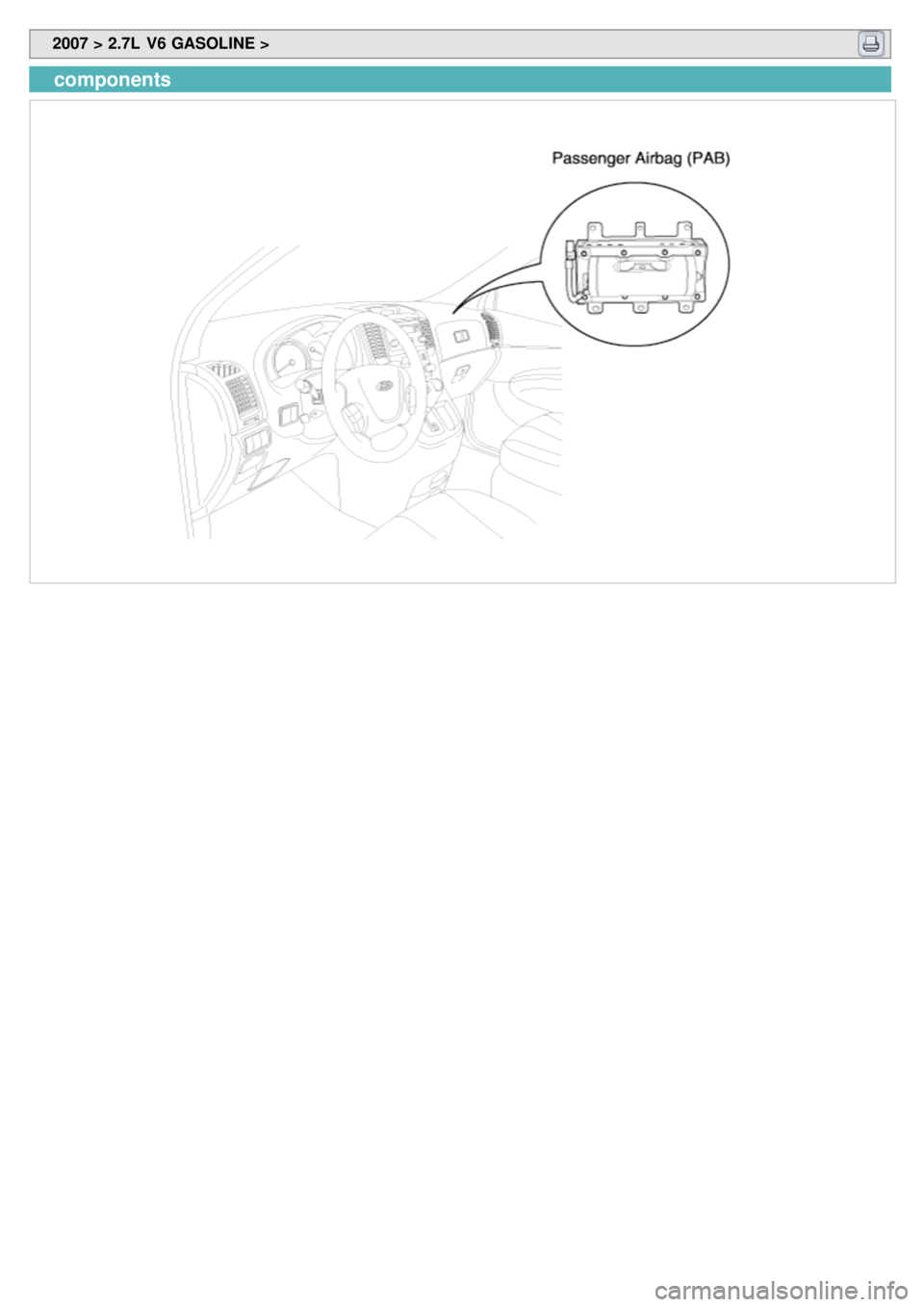 KIA CARNIVAL 2007  Workshop Manual  2007 > 2.7L  V6 GASOLINE > 
components 