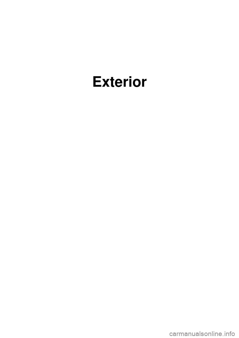 KIA CARNIVAL 2007  Workshop Manual Exterior 