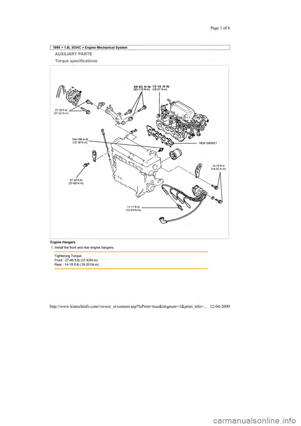 KIA SEPHIA 1996  Workshop Manual 