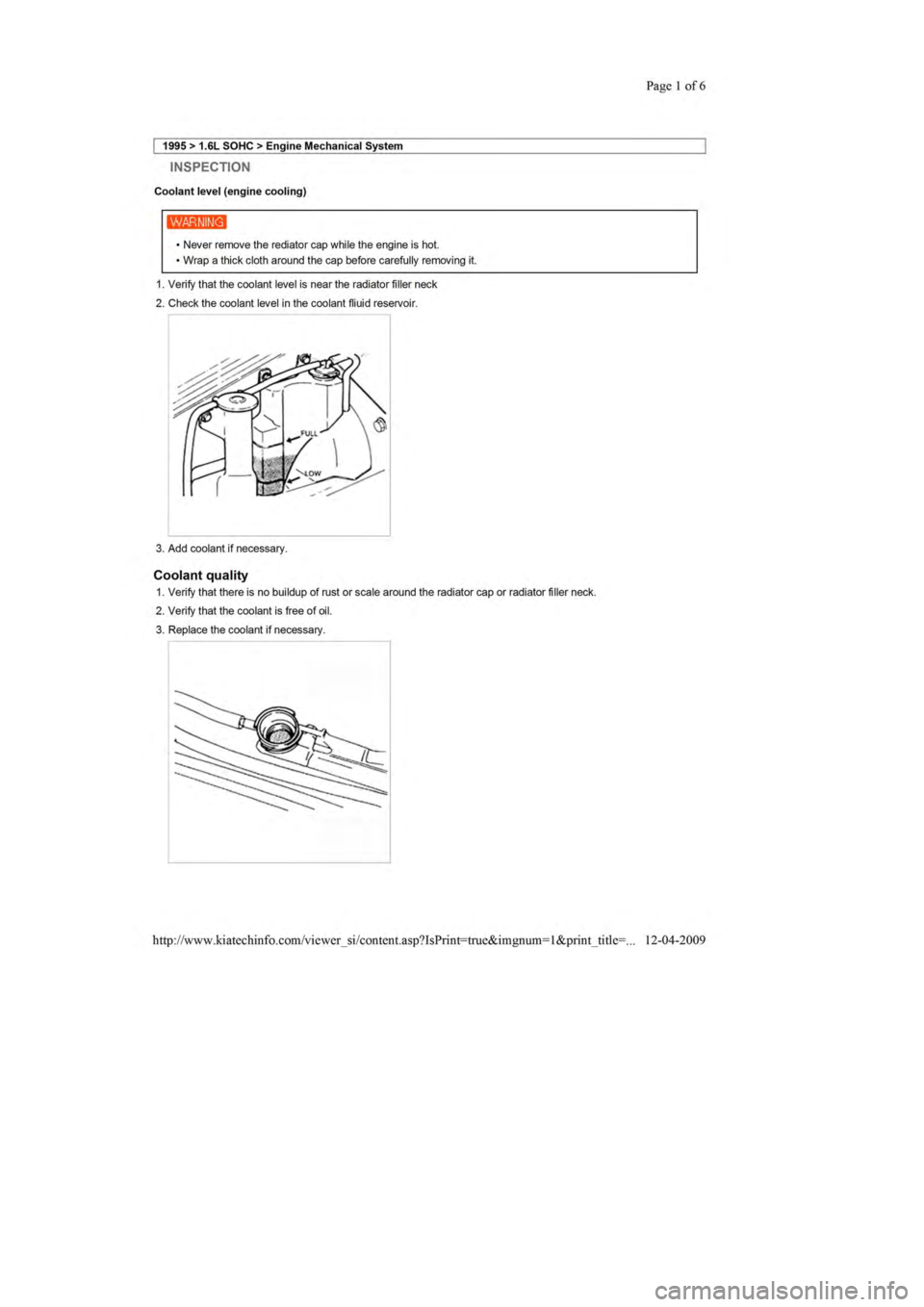 KIA SEPHIA 1996 Workshop Manual KIA SEPHIA 1996 Workshop Manual