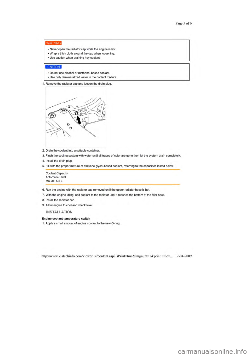 KIA SEPHIA 1996 Workshop Manual KIA SEPHIA 1996 Workshop Manual