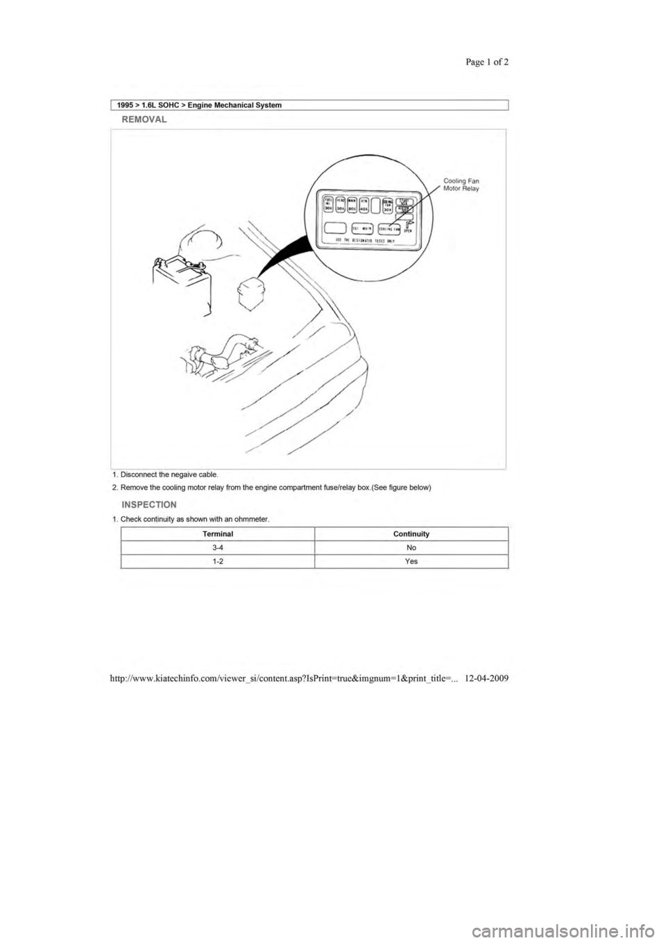 KIA SEPHIA 1996 Workshop Manual KIA SEPHIA 1996 Workshop Manual