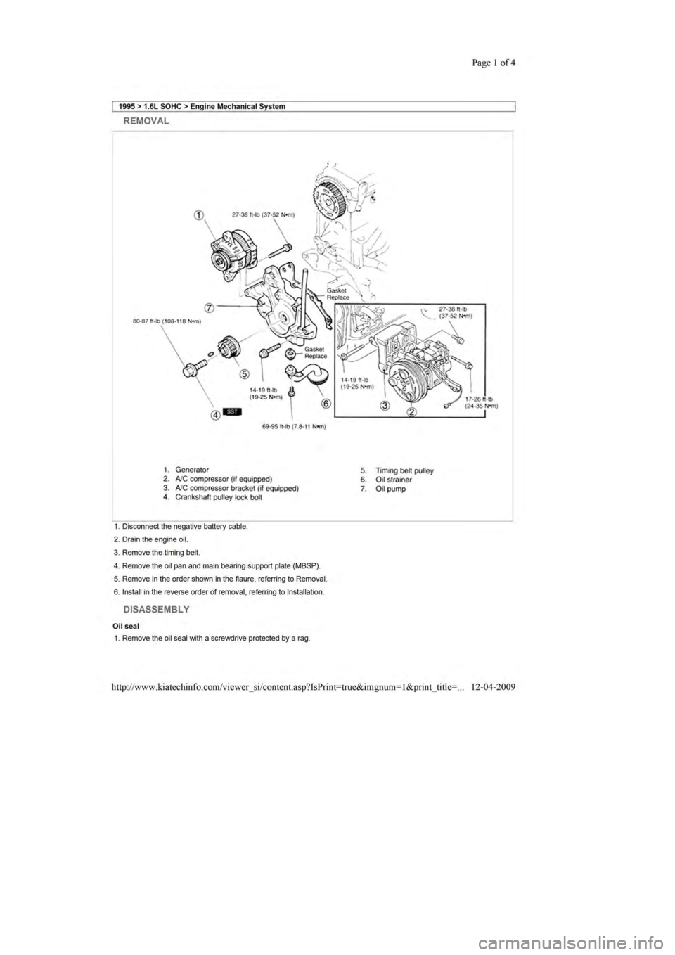 KIA SEPHIA 1996  Workshop Manual 