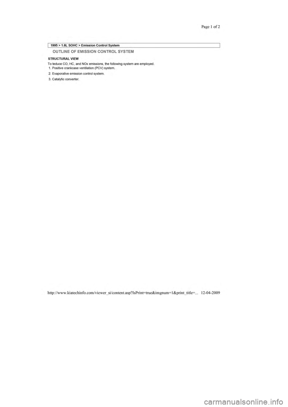 KIA SEPHIA 1996  Workshop Manual 