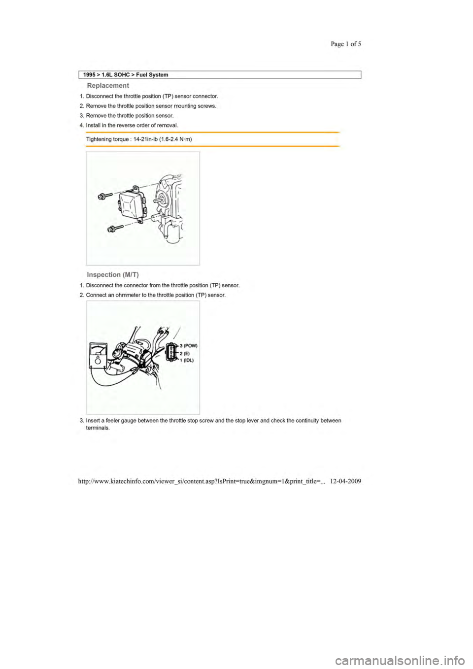 KIA SEPHIA 1996 Workshop Manual KIA SEPHIA 1996 Workshop Manual