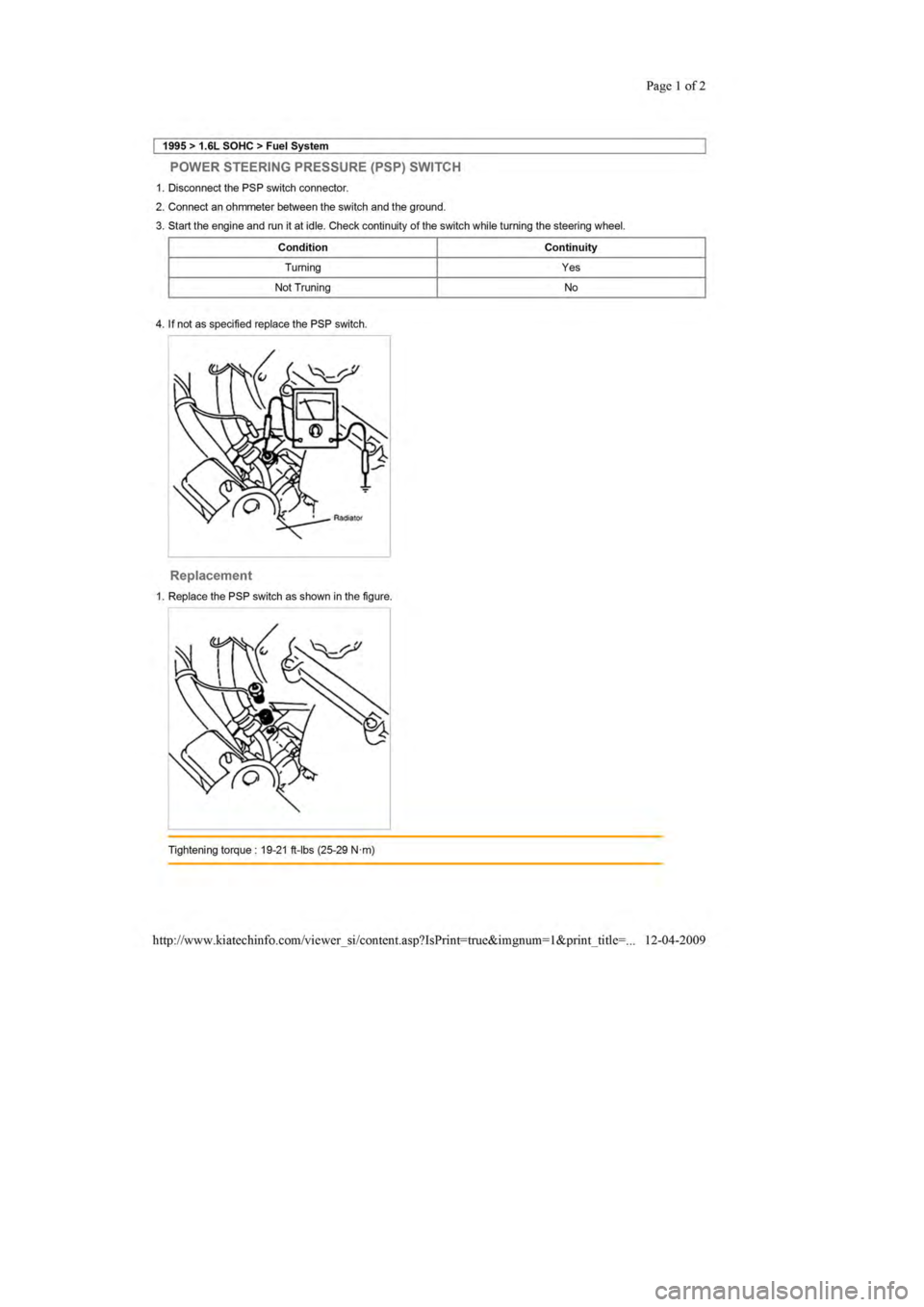 KIA SEPHIA 1996  Workshop Manual 
