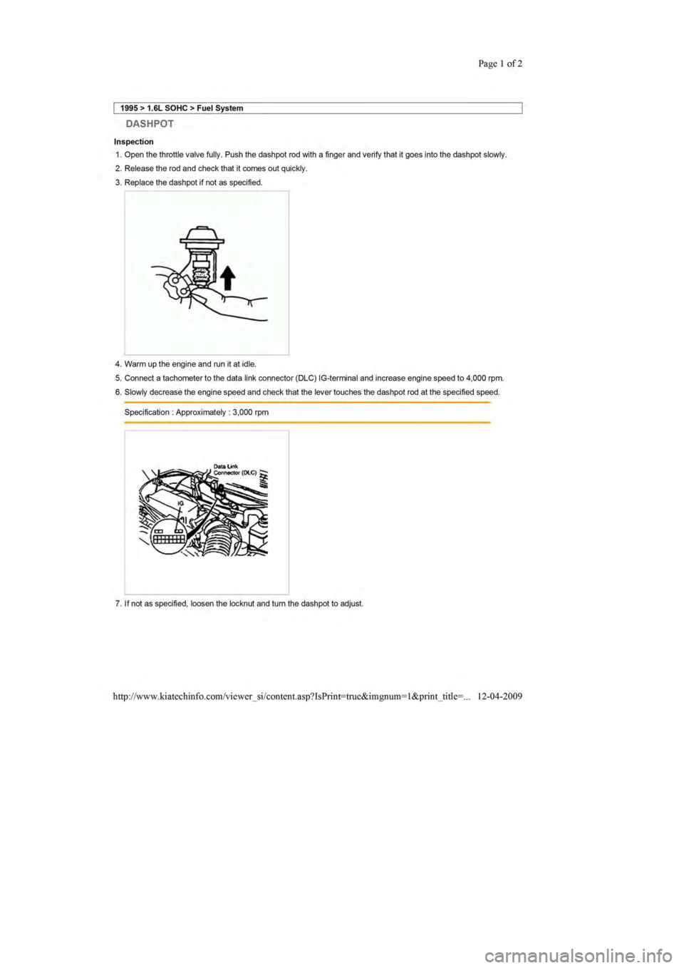 KIA SEPHIA 1996  Workshop Manual 