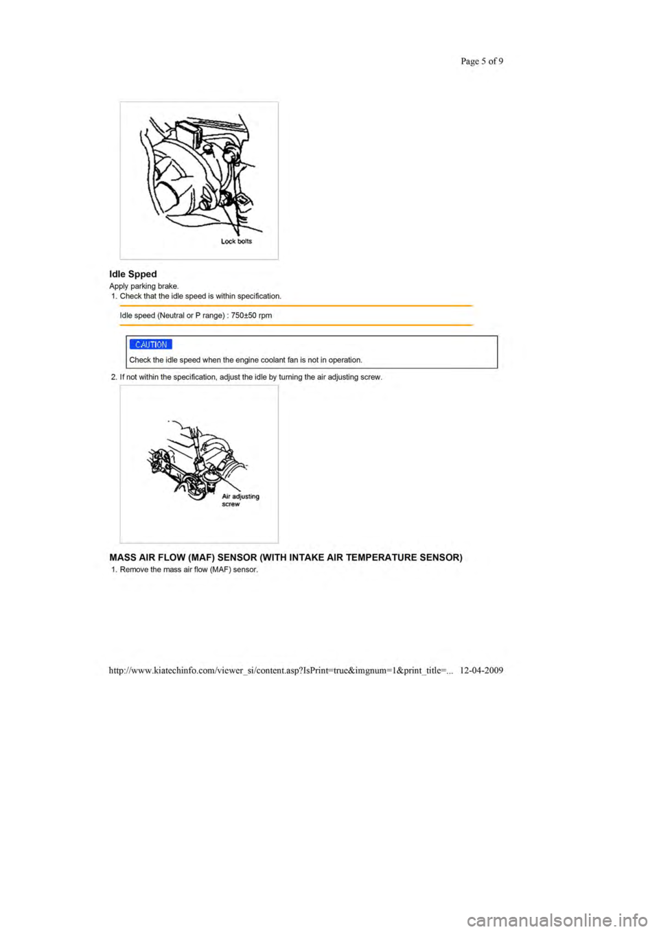 KIA SEPHIA 1996  Workshop Manual 