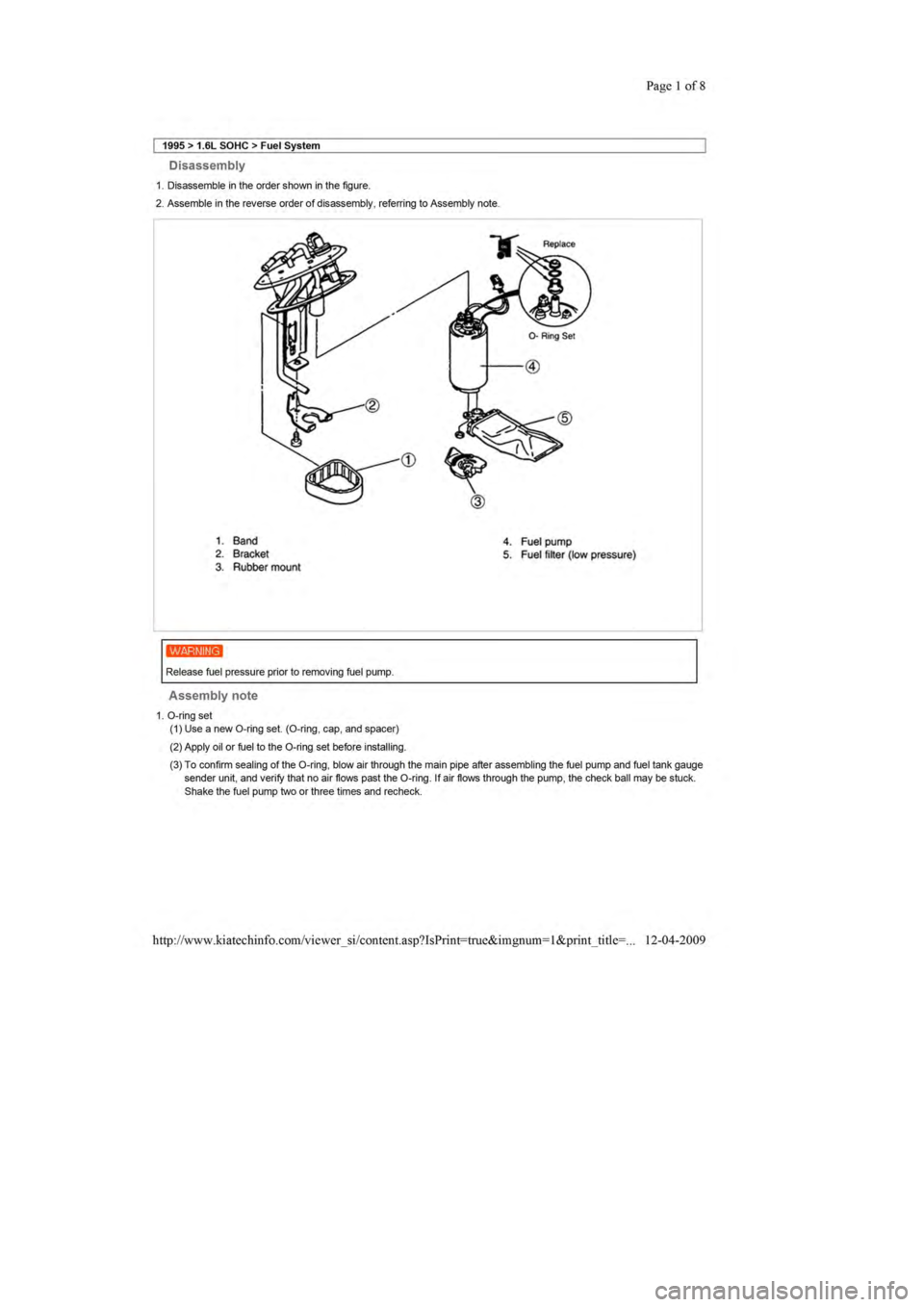 KIA SEPHIA 1996 Workshop Manual KIA SEPHIA 1996 Workshop Manual