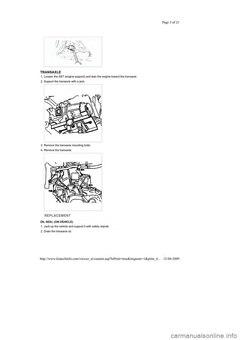 KIA SEPHIA 1996  Workshop Manual 