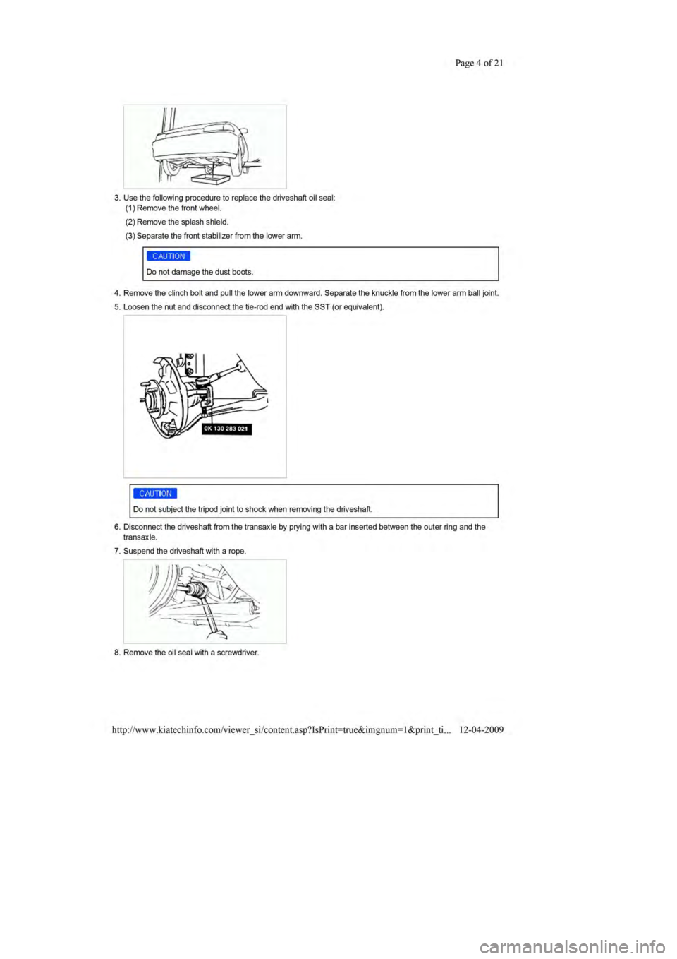 KIA SEPHIA 1996  Workshop Manual 