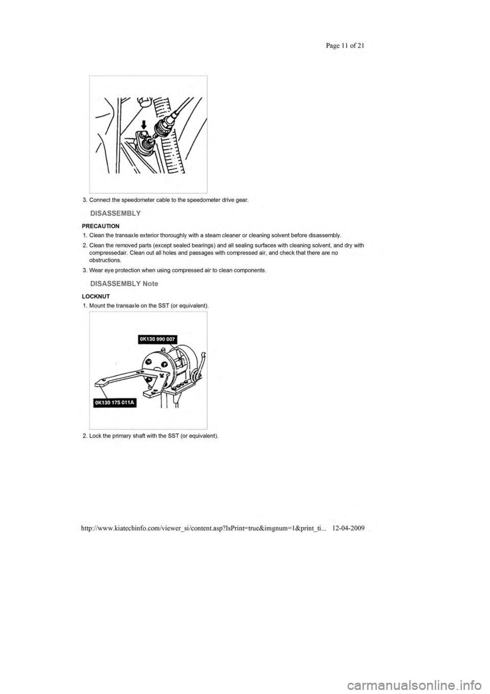 KIA SEPHIA 1996  Workshop Manual 