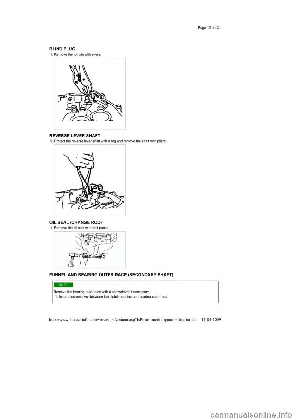 KIA SEPHIA 1996  Workshop Manual 
