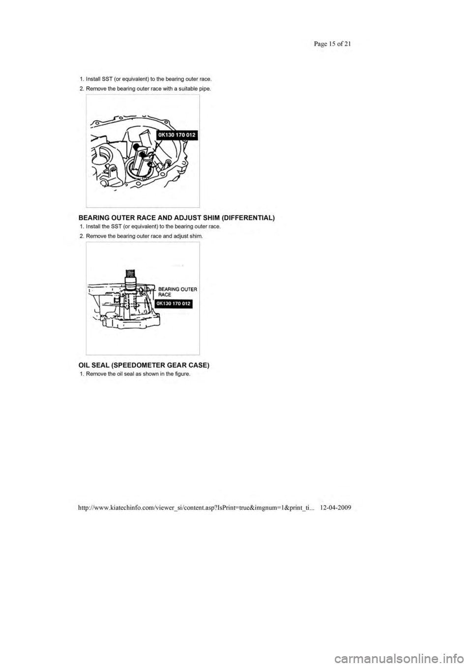 KIA SEPHIA 1996  Workshop Manual 