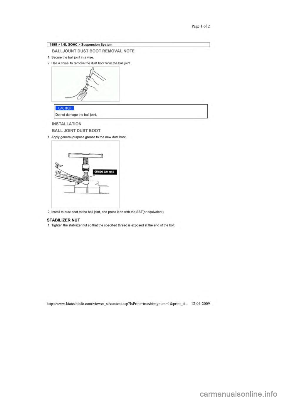 KIA SEPHIA 1996  Workshop Manual 