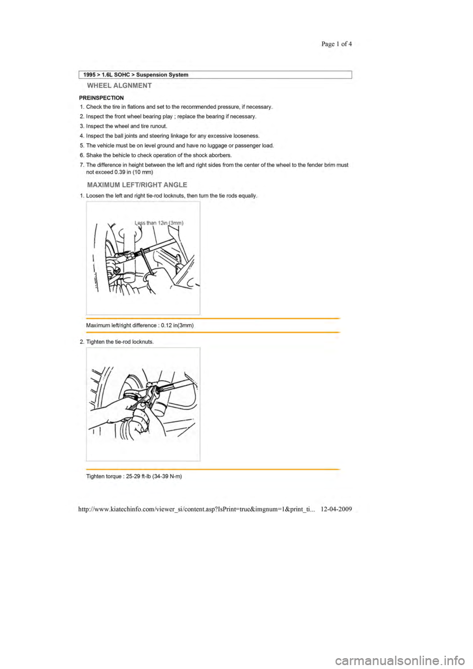 KIA SEPHIA 1996  Workshop Manual 