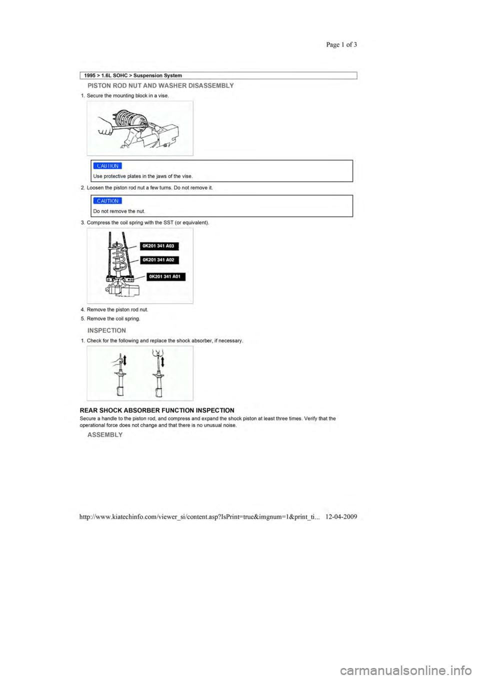 KIA SEPHIA 1996  Workshop Manual 