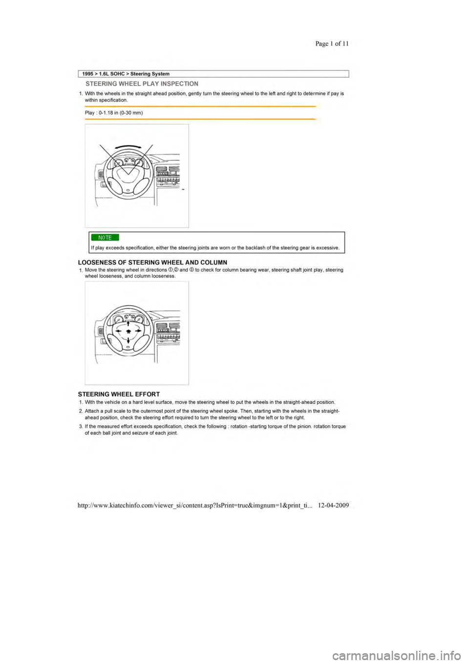 KIA SEPHIA 1996  Workshop Manual 