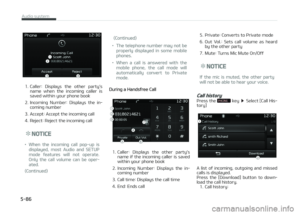 KIA CARENS 2018  Owners Manual 1. Callür:  Displays  thü  othür  partyL