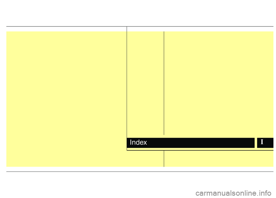 KIA PICANTO 2011  Owners Manual IIndex 