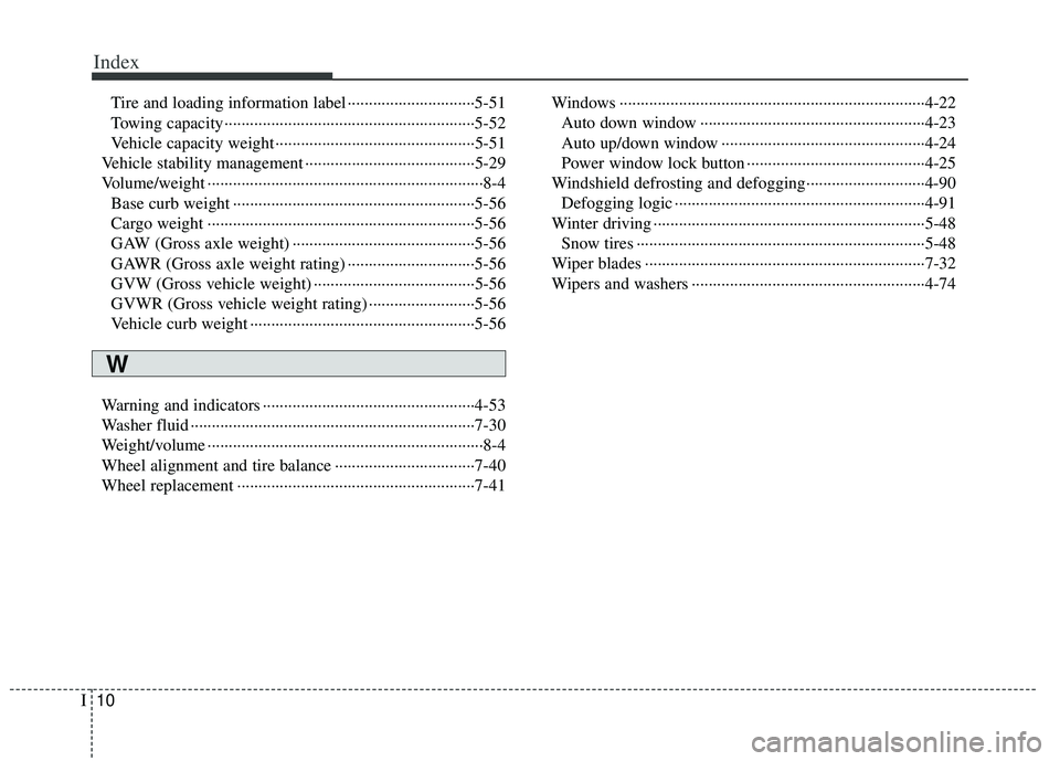 KIA RIO HATCHBACK 2013 User Guide Index
10I
Tire and loading information label ··················\
············5-51
Towing capacity··················\
················· KIA RIO HATCHBACK 2013 User Guide Index
10I
Tire and loading information label ··················\
············5-51
Towing capacity··················\
·················