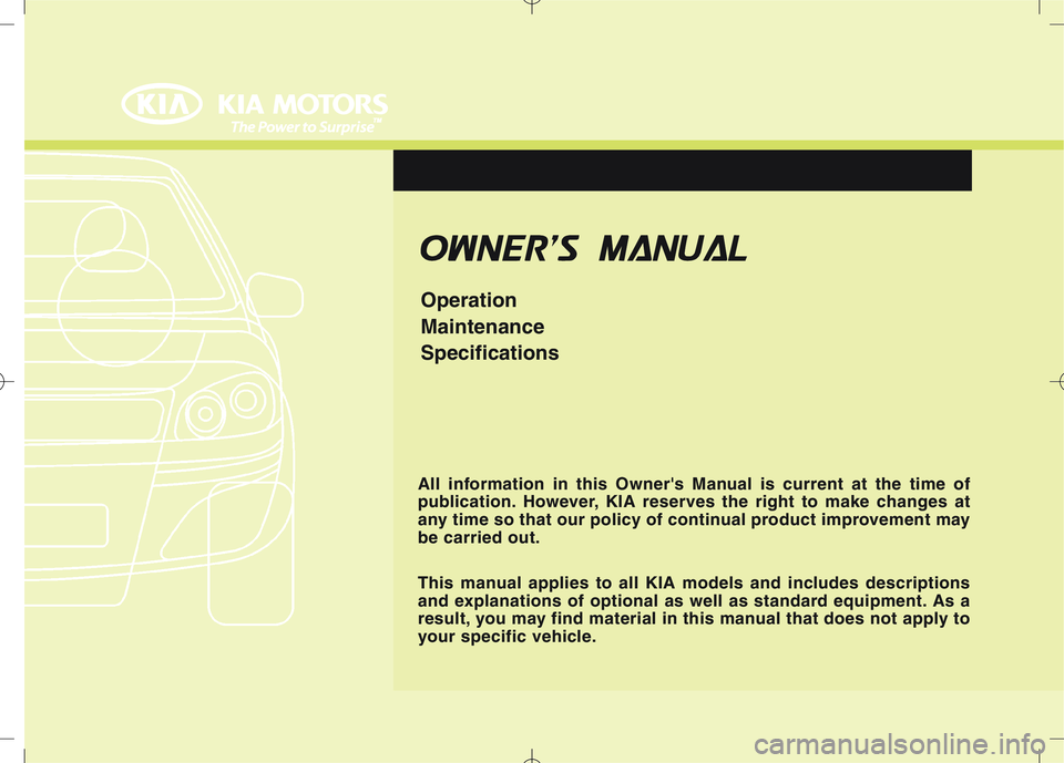 KIA VENGA 2010  Owners Manual 