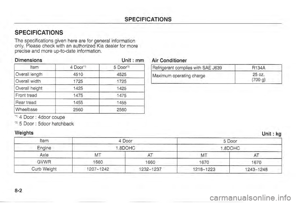 KIA SPECTRA5 2002 Owners Manual KIA SPECTRA5 2002 Owners Manual