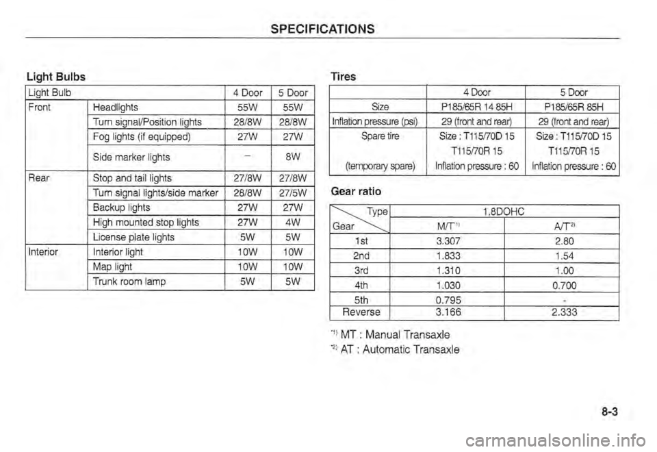 KIA SPECTRA5 2002 Owners Manual KIA SPECTRA5 2002 Owners Manual