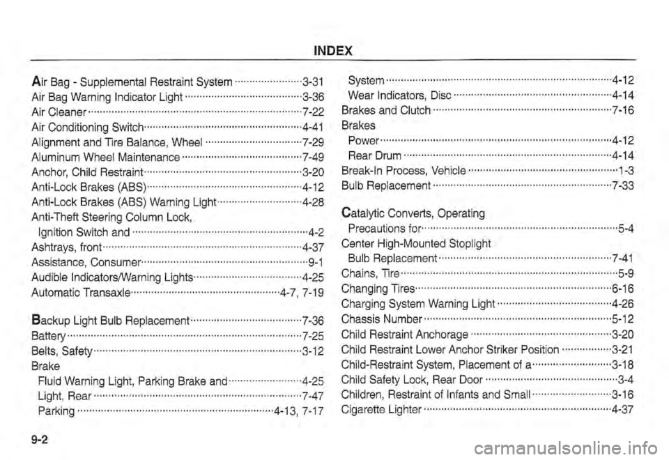 KIA SPECTRA5 2002 Owners Manual KIA SPECTRA5 2002 Owners Manual