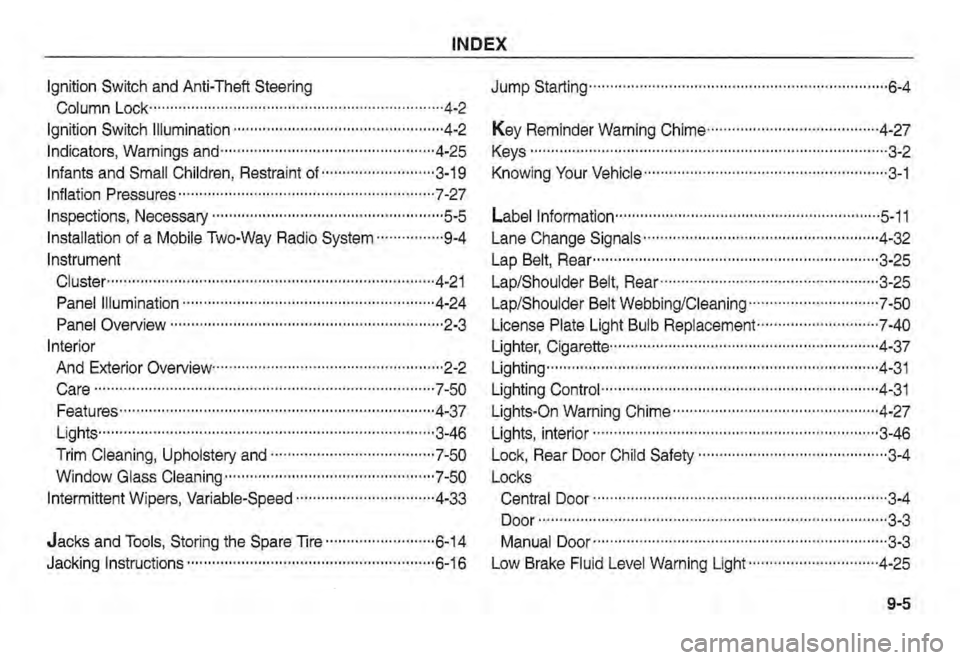 KIA SPECTRA5 2002  Owners Manual 