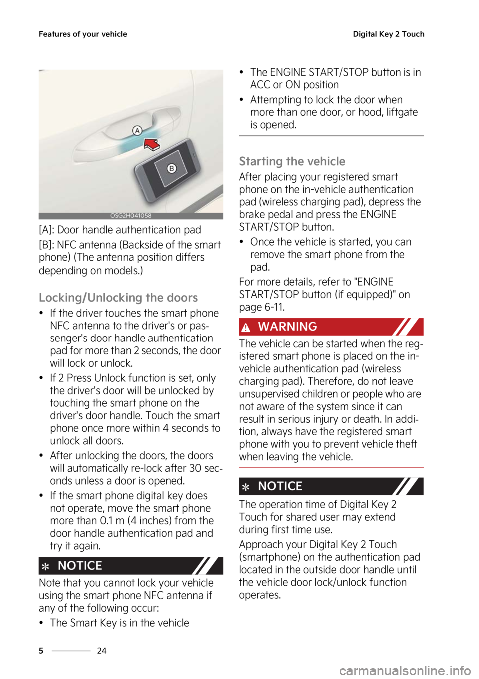 KIA NIRO HYBRID EV 2023  Owners Manual ��F�B�U�V�S�F�T��P�G��Z�P�V�S��W�F�I�J�D�M�F
��
�
�%�J�H�J�U�B�M��,�F�Z����5�P�V�D�I
�<�"�>���%�P�P�S��I�B�O�E�M�F��B�V�U�I�F�O�U�J�D�B�U�J�P�O��Q�B�E
�<�#�>���/��$��B�O�U�F�O�O�B�
