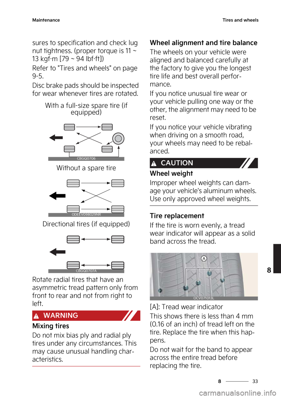 KIA NIRO HYBRID EV 2023  Owners Manual ��
�
�
�.�B�J�O�U�F�O�B�O�D�F�5�J�S�F�T��B�O�E��X�I�F�F�M�T
�T�V�S�F�T��U�P��T�Q�F�D�J�G�J�D�B�U�J�P�O��B�O�E��D�I�F�D�L��M�V�H�
�O�V�U��U�J�H�I�U�O�F�T�T���	�Q�S�P�Q �F�S��U�P�S�R�V�F