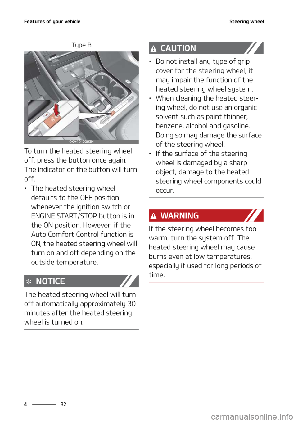 KIA SEDONA 2022  Owners Manual ��F�B�U�V�S�F�T��P�G��Z�P�V�S��W�F�I�J�D�M�F
��
�
�4�U�F�F�S�J�O�H��X�I�F�F�M
�5�Z �Q �F � �#
�5�P��U�V�S�O��U�I�F��I�F�B�U�F�E��T�U�F�F�S�J�O�H��X�I�F�F�M�
�P�G�G�
��Q�S�F�T�T��U�I�F