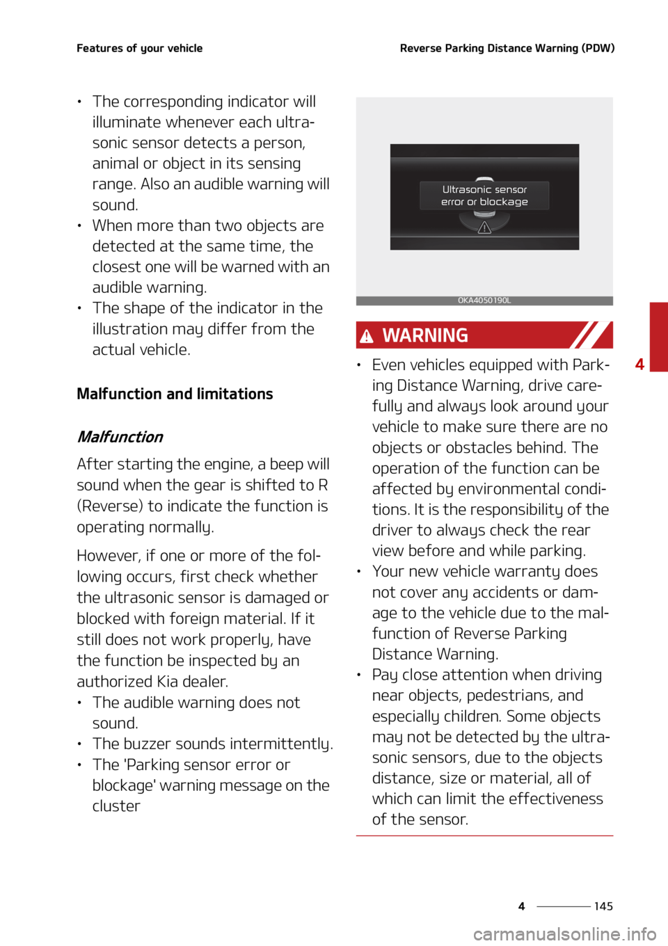 KIA SEDONA 2022  Owners Manual ���
�
�
��F�B�U�V�S�F�T��P�G��Z�P�V�S��W�F�I�J�D�M�F�3�F�W�F�S�T�F��1�B�S�L�J�O�H��%�J�T�U�B�O�D�F��8�B�S�O�J�O�H��	�1�%�8�

LÜ�5�I�F��D�P�S�S�F�T�Q�P�O�E�J�O�H��J�O�E�J�D�B�U�P�S��X�
