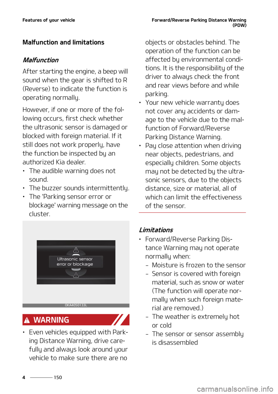 KIA SEDONA 2022  Owners Manual ��F�B�U�V�S�F�T��P�G��Z�P�V�S��W�F�I�J�D�M�F
���
�
��P�S�X�B�S�E��3�F�W�F�S�T�F��1�B�S�L�J�O�H��%�J�T�U�B�O�D�F��8�B�S�O�J�O�H
�	�1�%�8�

�.�B�M�G�V�O�D�U�J�P�O��B�O�E��M�J�N�J�U�B�U�J�