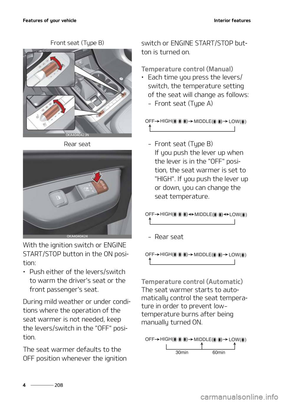KIA SEDONA 2022  Owners Manual ��F�B�U�V�S�F�T��P�G��Z�P�V�S��W�F�I�J�D�M�F
���
�
�*�O�U�F�S�J�P�S��G�F�B�U�V�S�F�T
��S�P�O�U��T�F�B�U��	�5�Z�Q�F��#�

�3�F�B�S��T�F�B�U
�8�J�U�I��U�I�F��J�H�O�J�U�J�P�O��T�X�J�U�D�I
