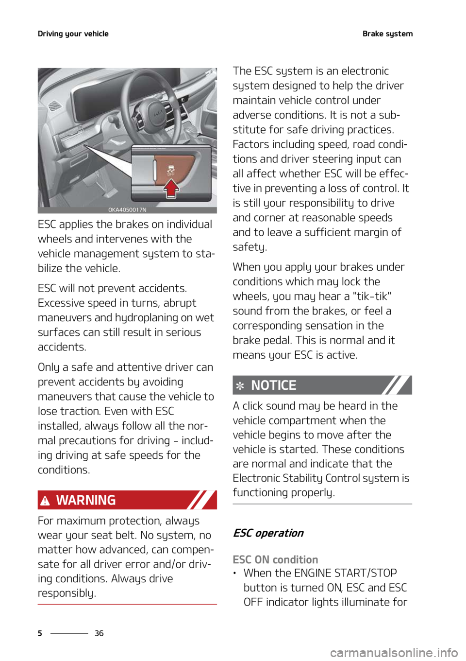 KIA SEDONA 2022  Owners Manual �%�S�J�W�J�O�H��Z�P�V�S��W�F�I�J�D�M�F
��
�
�#�S�B�L�F��T�Z�T�U�F�N
�&�4�$��B�Q�Q�M�J�F�T��U�I�F��C�S�B�L�F�T��P�O��J�O�E�J�W�J�E�V�B�M�
�X�I�F�F�M�T��B�O�E��J�O�U�F�S�W�F�O�F�T��X�J�U�