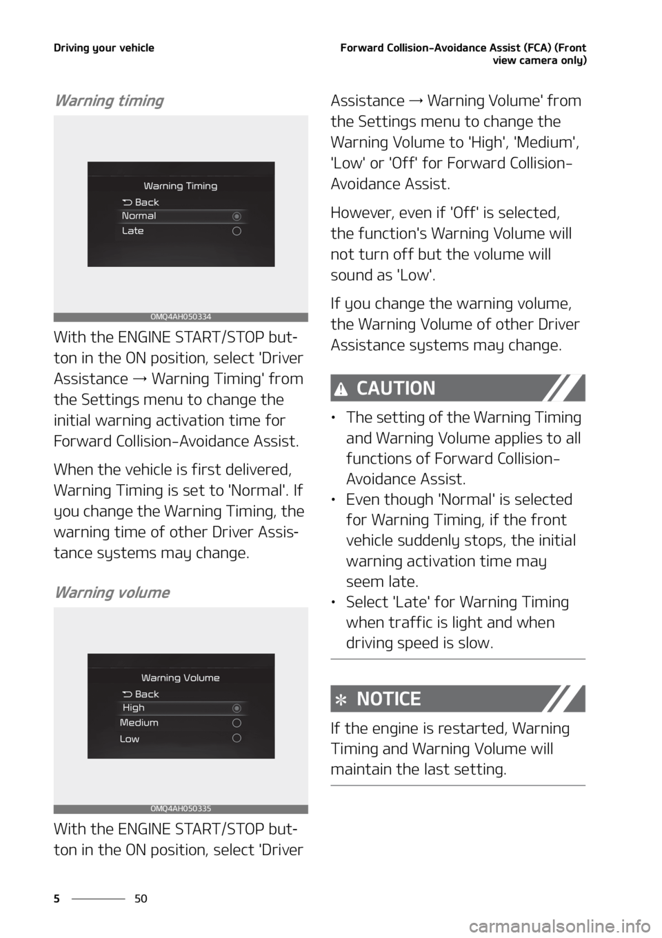 KIA SEDONA 2022  Owners Manual �%�S�J�W�J�O�H��Z�P�V�S��W�F�I�J�D�M�F
��
�
��P�S�X�B�S�E��$�P�M�M�J�T�J�P�O��"�W�P�J�E�B�O�D�F��"�T�T�J�T�U��	��$�"�
��	��S�P�O�U
�W�J�F�X��D�B�N�F�S�B��P�O�M�Z�

�8�B�S�O�J�O�H��U�J�