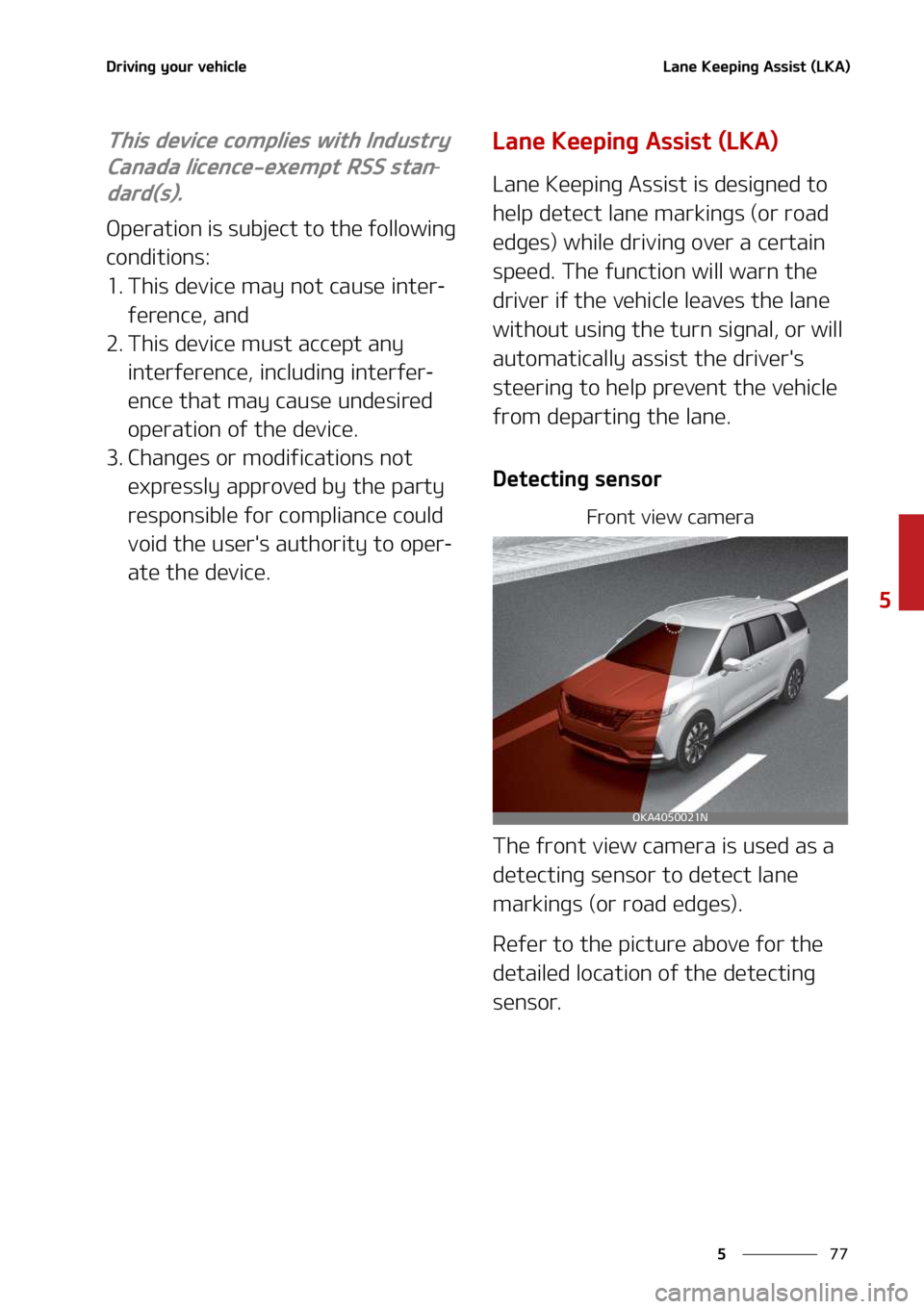 KIA SEDONA 2022  Owners Manual ��
�
�
�%�S�J�W�J�O�H��Z�P�V�S��W�F�I�J�D�M�F�-�B�O�F��,�F�F�Q�J�O�H��"�T�T�J�T�U��	�-�,�"�

�5�I�J�T��E�F�W�J�D�F��D�P�N�Q�M�J�F�T��X�J�U�I��*�O�E�V�T�U�S�Z��$�B�O�B�E�B��M�J�D�F�O�D�F