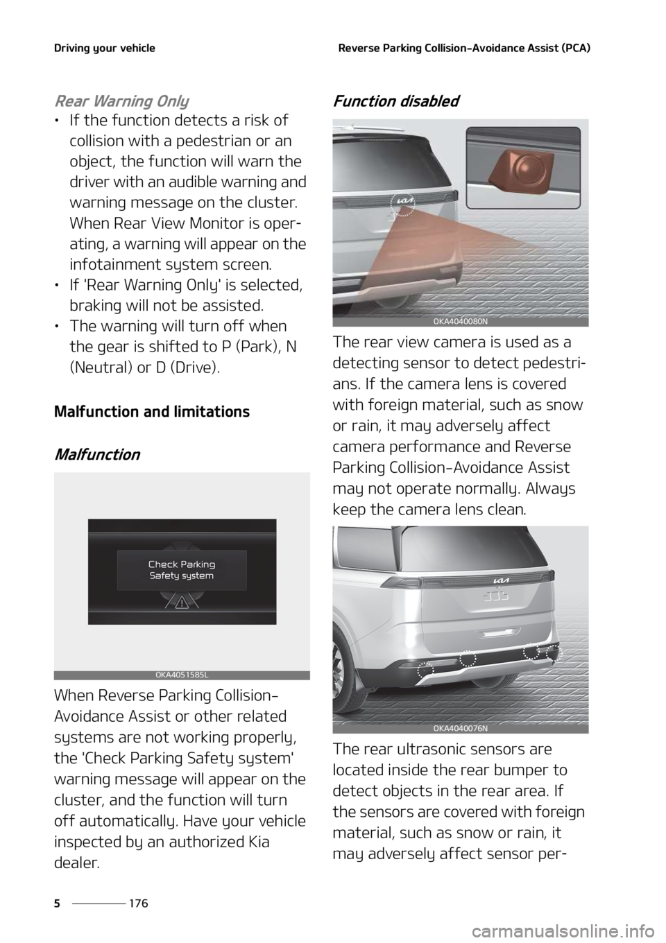 KIA SEDONA 2022  Owners Manual �%�S�J�W�J�O�H��Z�P�V�S��W�F�I�J�D�M�F
���
�
�3�F�W�F�S�T�F��1�B�S�L�J�O�H��$�P�M�M�J�T�J�P�O��"�W�P�J�E�B�O�D�F��"�T�T�J�T�U��	�1�$�"�

�3�F�B�S��8�B�S�O�J�O�H��0�O�M�Z
LÜ �*�G��U�I�F�