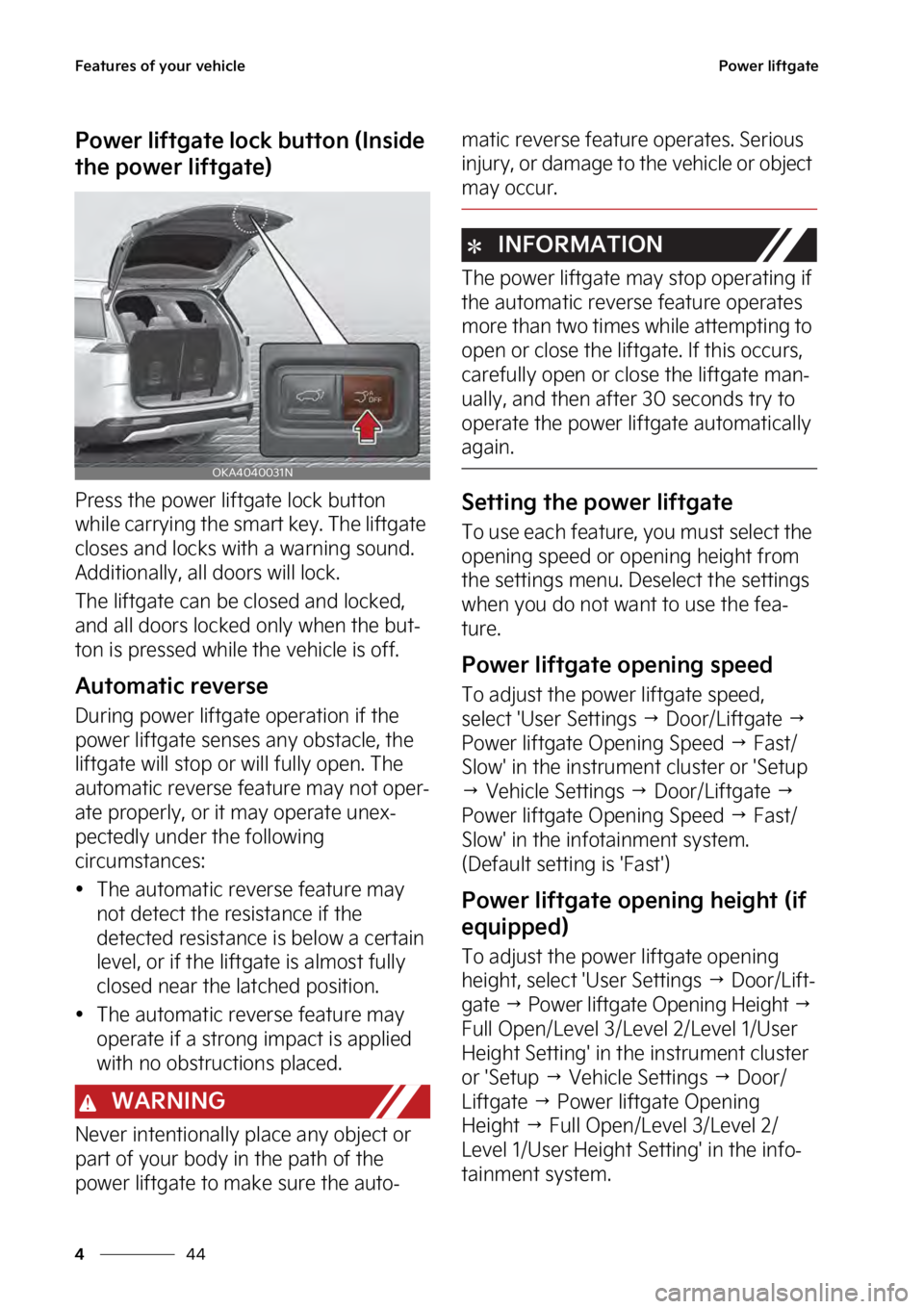 KIA SEDONA 2023  Owners Manual ��F�B�U�V�S�F�T��P�G��Z�P�V�S��W�F�I�J�D�M�F
��
�
�1�P�X�F�S��M�J�G�U�H�B�U�F
�1�P�X�F�S��M�J�G�U�H�B�U�F��M�P�D�L��C�V�U�U�P�O��	�*�O�T�J�E�F�
�U�I�F��Q�P�X�F�S��M�J�G�U�H�B�U�F�

�1�S