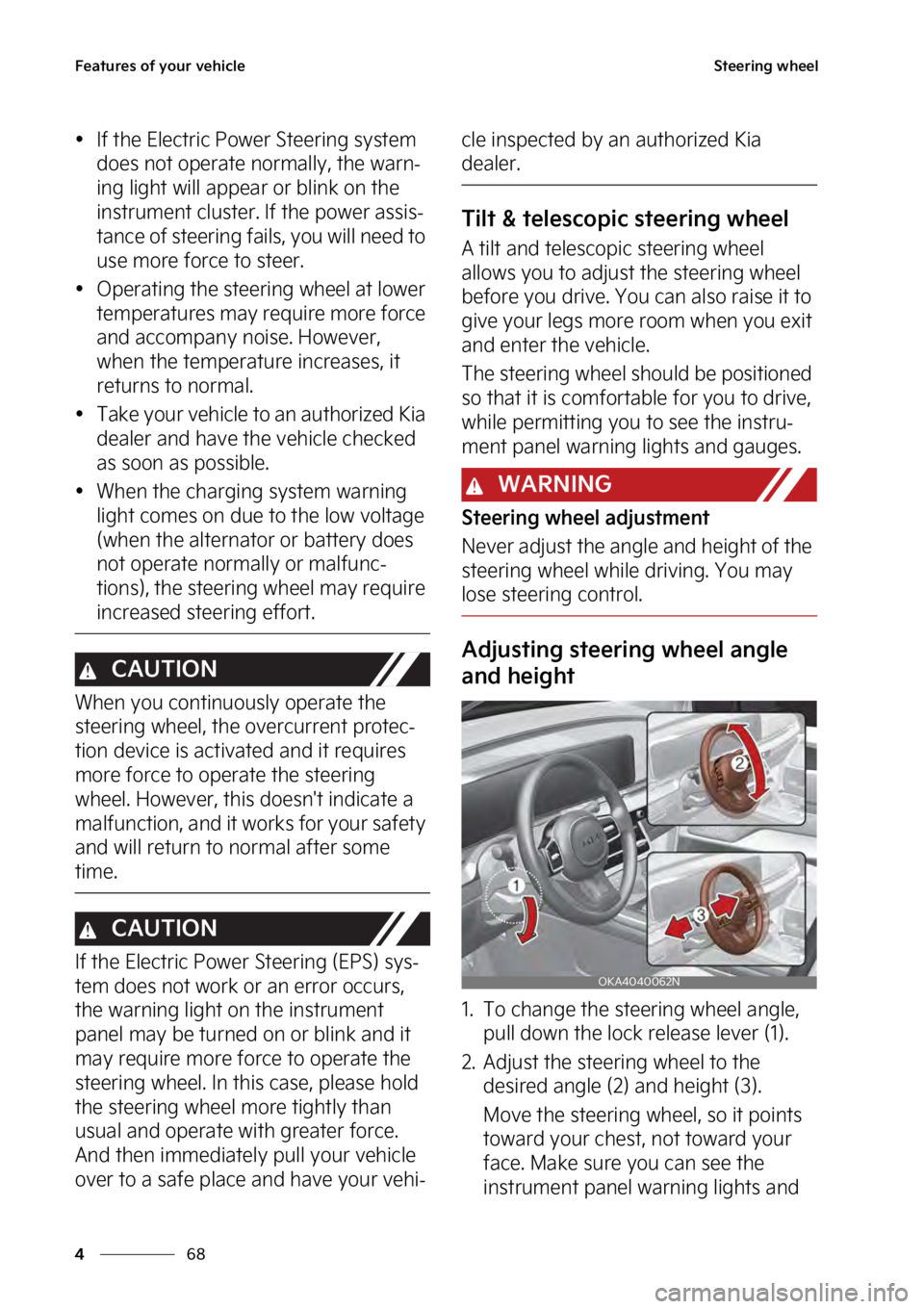 KIA SEDONA 2023  Owners Manual ��F�B�U�V�S�F�T��P�G��Z�P�V�S��W�F�I�J�D�M�F
��
�
�4�U�F�F�S�J�O�H��X�I�F�F�M
