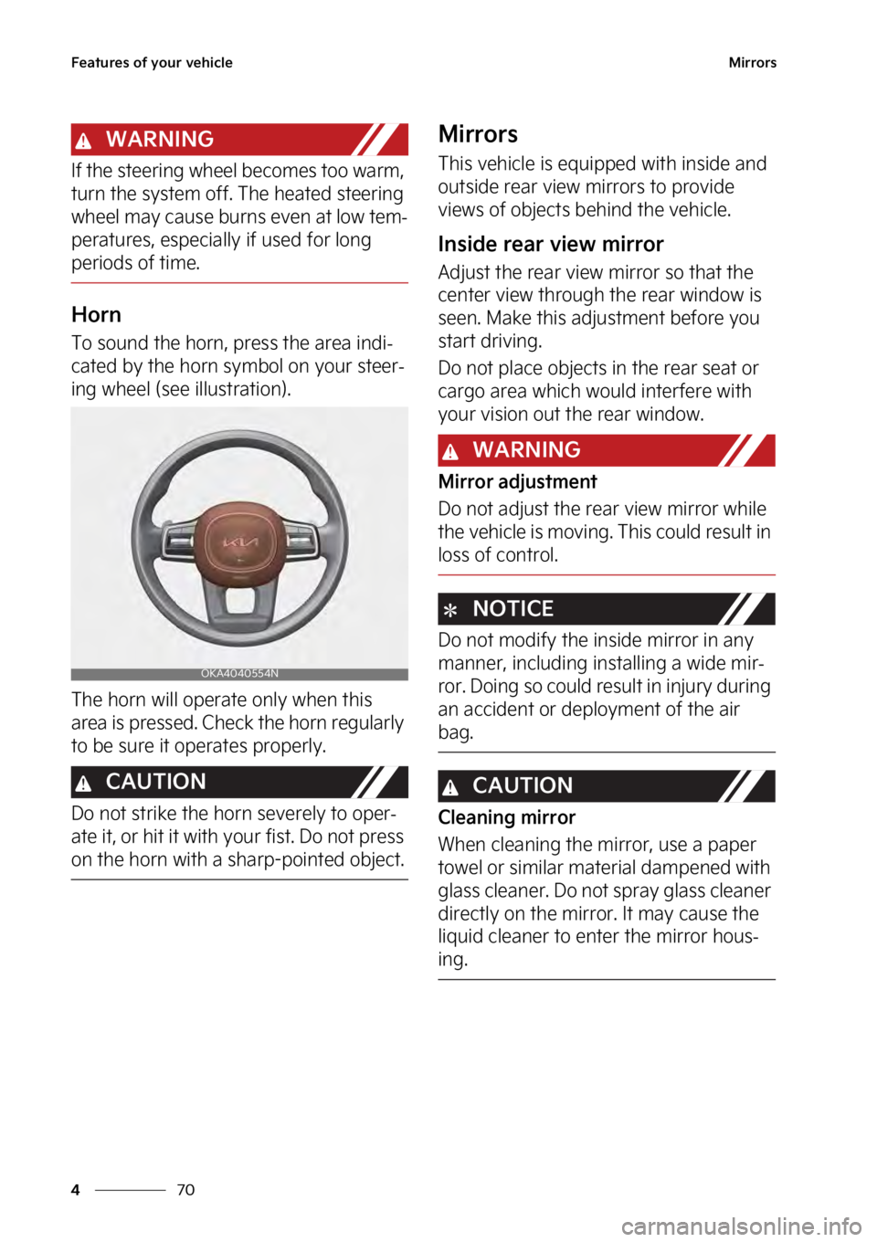 KIA SEDONA 2023  Owners Manual ��F�B�U�V�S�F�T��P�G��Z�P�V�S��W�F�I�J�D�M�F
��
�
�.�J�S�S�P�S�T
�8�"�3�/�*�/�(
�*�G��U�I�F��T�U�F�F�S�J�O�H��X�I�F�F�M��C�F�D�P�N�F�T��U�P�P��X�B�S�N�
�
�U�V�S�O��U�I�F��T�Z�T�U�F�N�